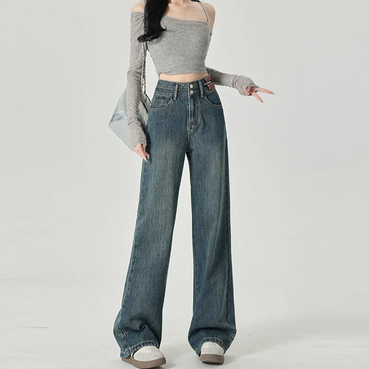 Women's High-Waist Wide-Leg Jeans