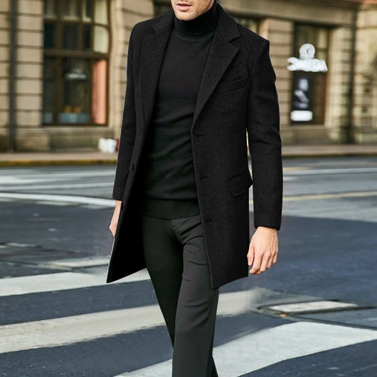 Men's Longline Textured Coat