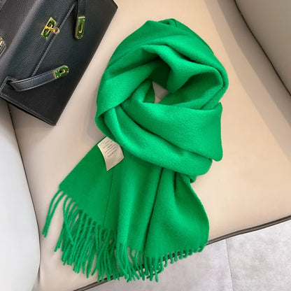 Unisex Narrow Wool Scarf