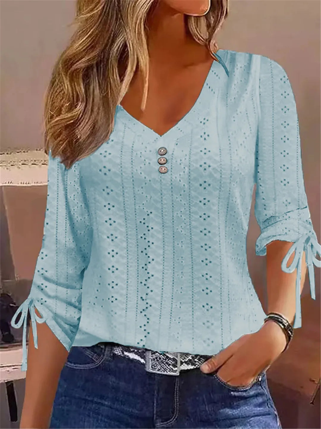 Women's Lace Long-Sleeve Top