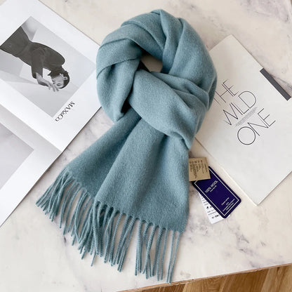 Unisex Narrow Wool Scarf