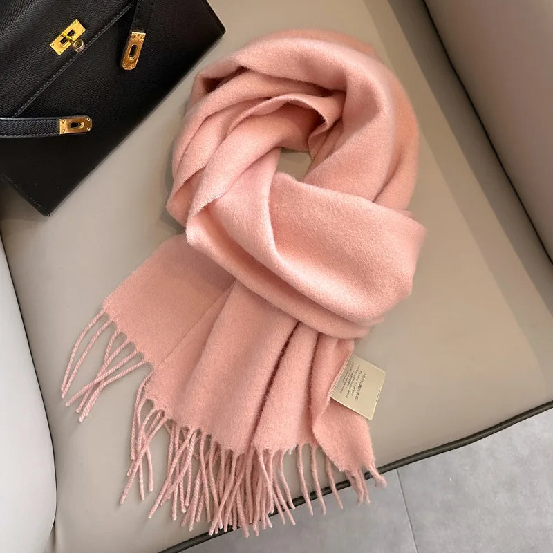 Unisex Narrow Wool Scarf