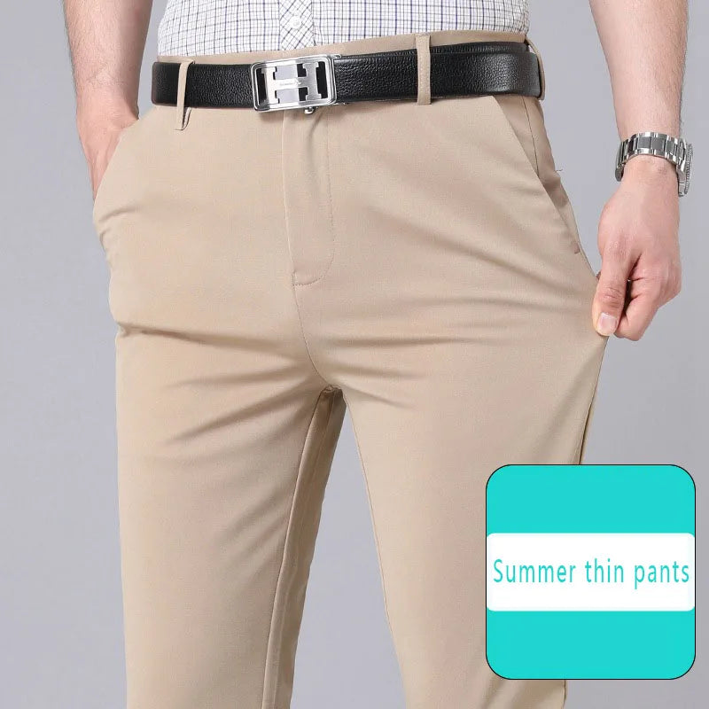 Men's Straight-Leg Smart Trousers