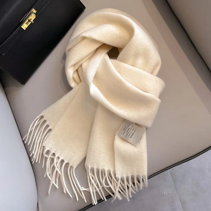 Unisex Narrow Wool Scarf