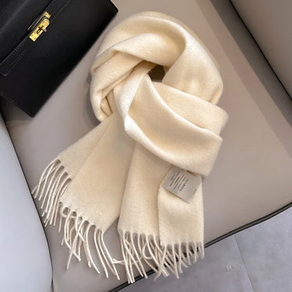 Unisex Narrow Wool Scarf