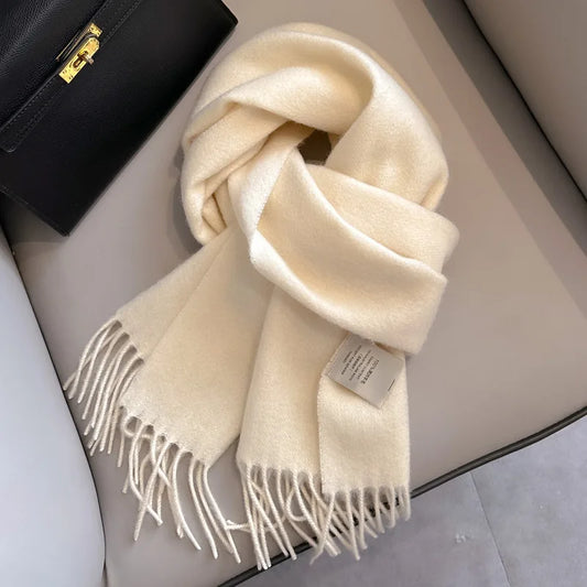 Unisex Narrow Wool Scarf