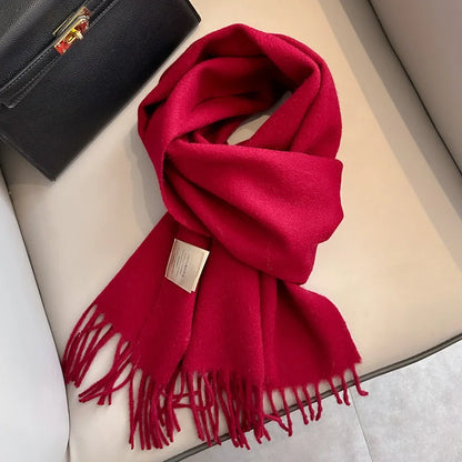 Unisex Narrow Wool Scarf