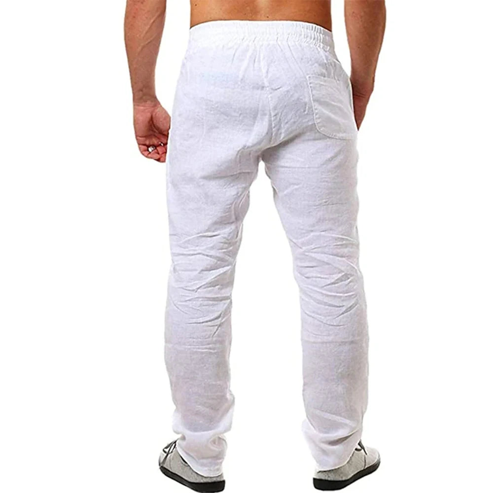 Men's Relaxed Linen-Blend Trousers