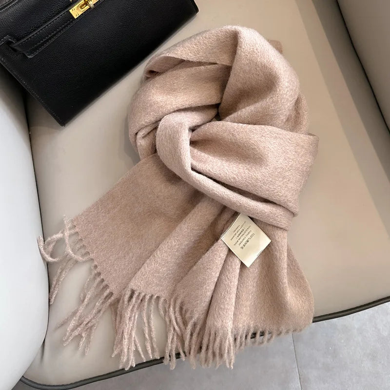 Unisex Narrow Wool Scarf