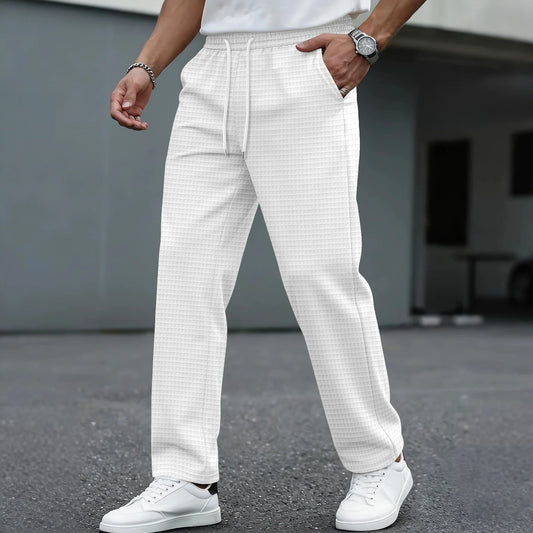 Men's Drawstring Straight-Leg Trousers