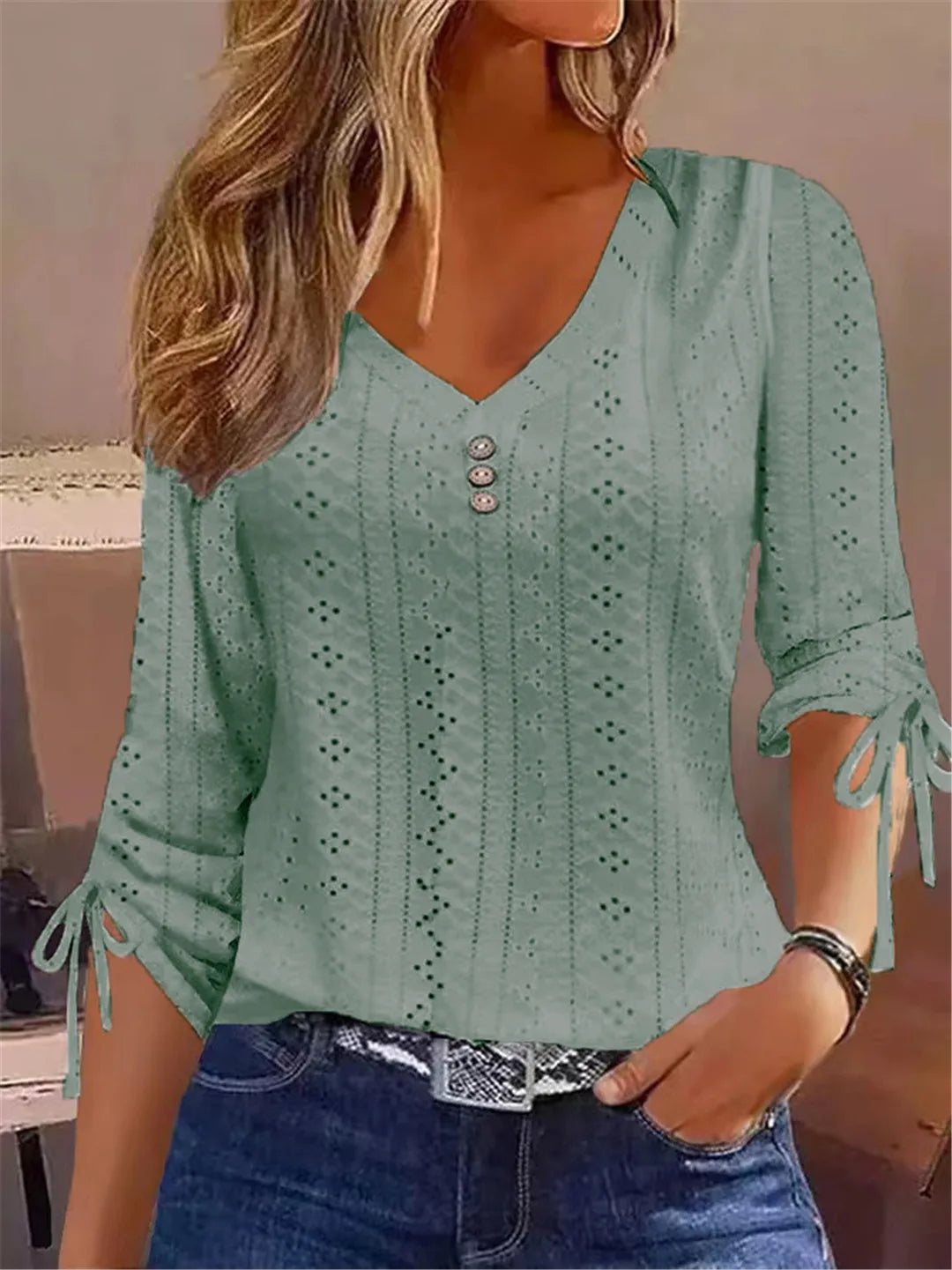 Women's Lace Long-Sleeve Top