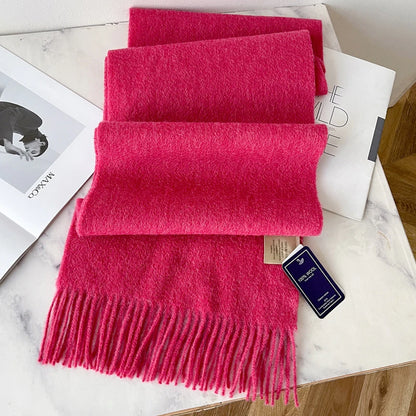 Unisex Narrow Wool Scarf