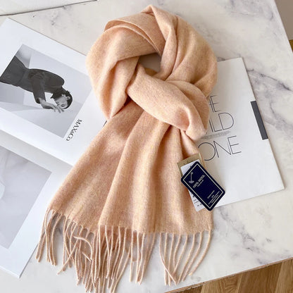 Unisex Narrow Wool Scarf