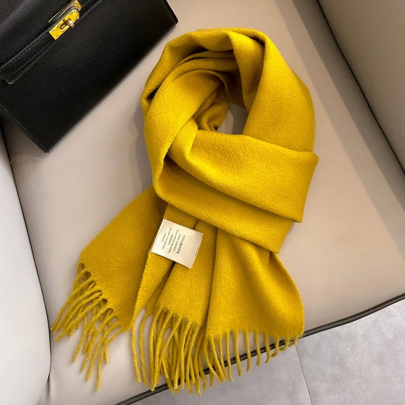 Unisex Narrow Wool Scarf