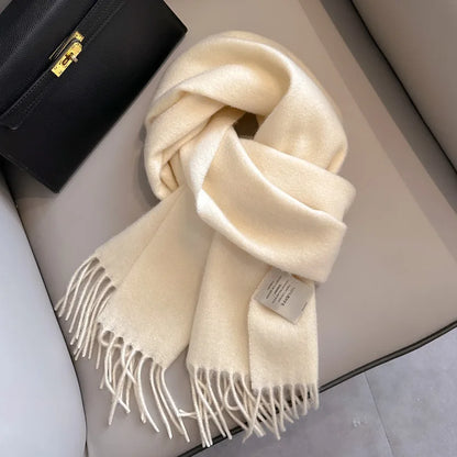 Unisex Narrow Wool Scarf