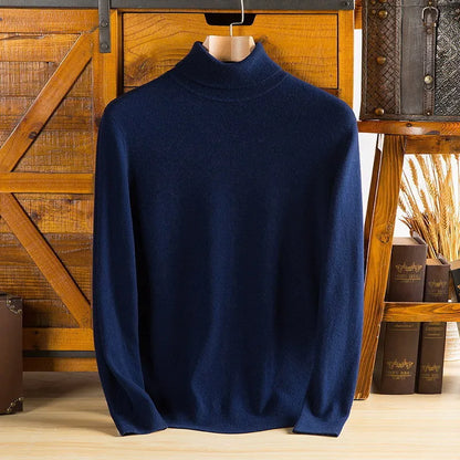 Men's Turtleneck Knit Sweater
