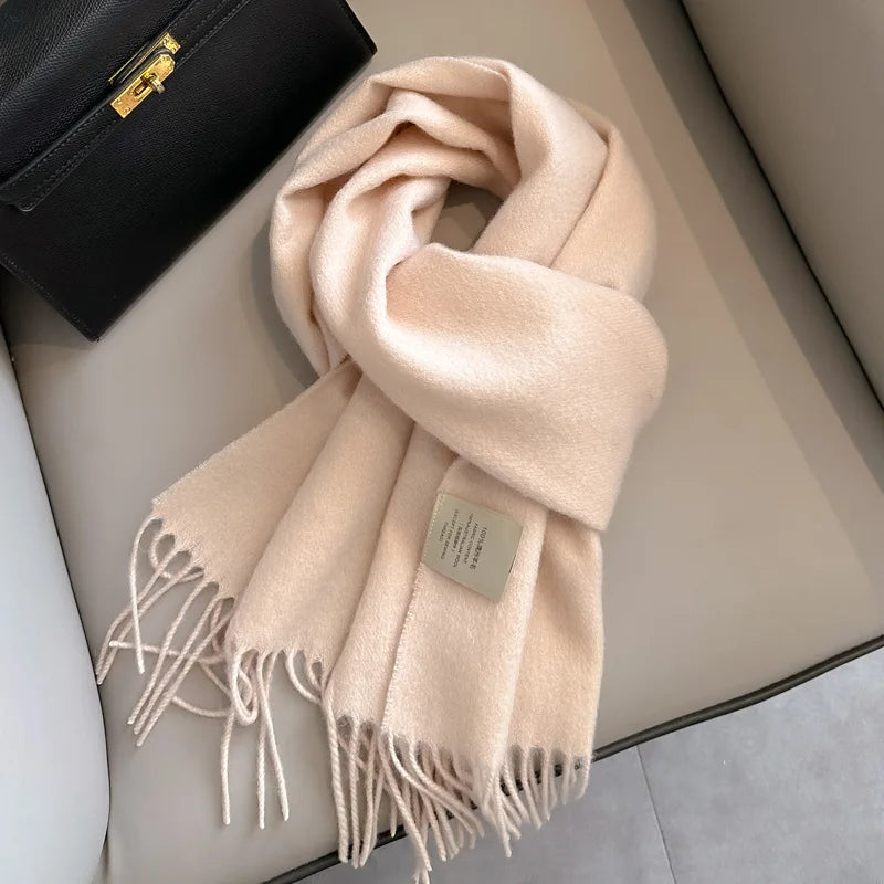 Unisex Narrow Wool Scarf