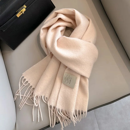 Unisex Narrow Wool Scarf