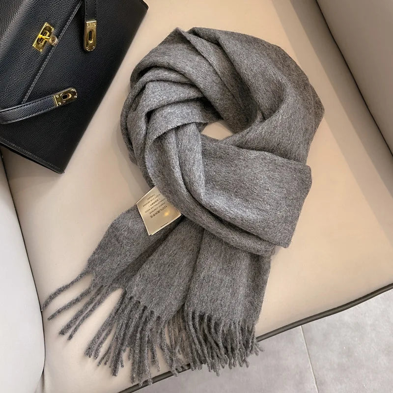 Unisex Narrow Wool Scarf