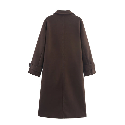 Women's Notched Long Coat