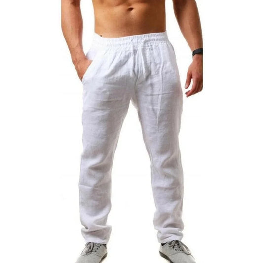 Men's Relaxed Linen-Blend Trousers