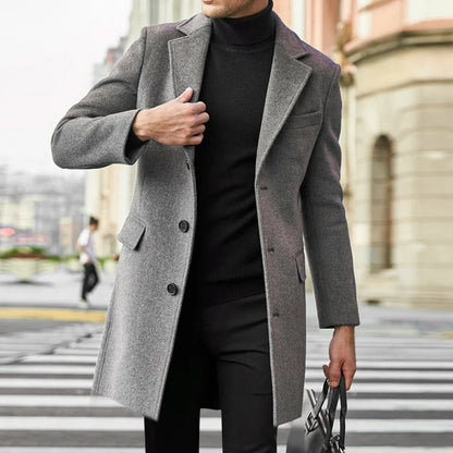 Men's Longline Textured Coat