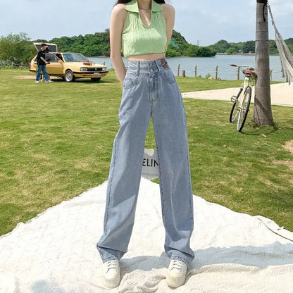 Women's High-Waist Wide-Leg Jeans
