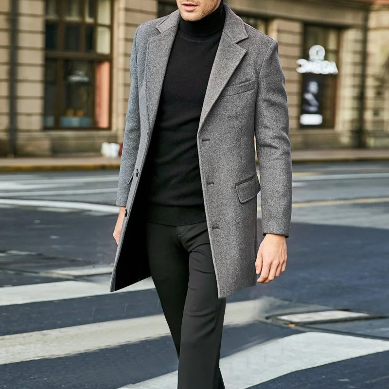 Men's Longline Textured Coat
