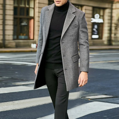 Men's Longline Textured Coat