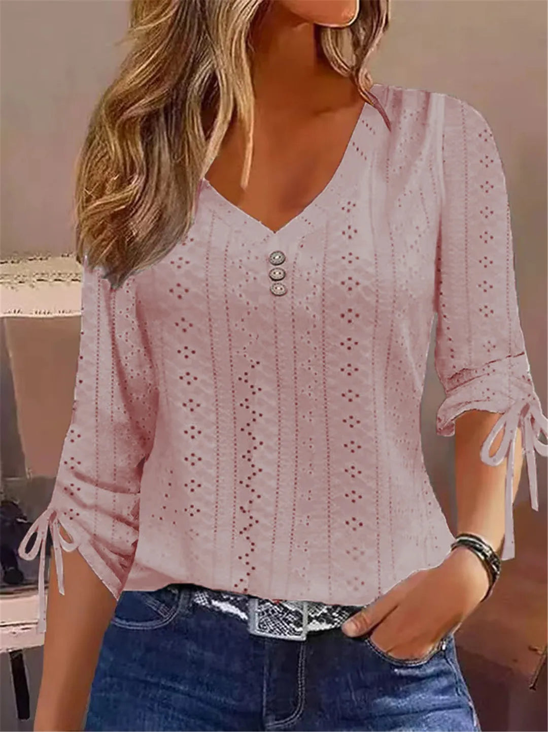 Women's Lace Long-Sleeve Top