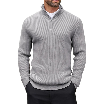 Men's Quarter-Zip Mock-Neck Sweater