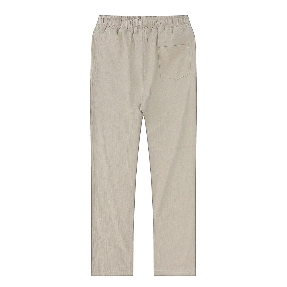 Men's Relaxed Linen-Blend Trousers