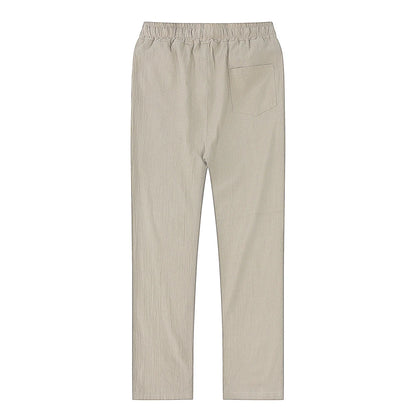Men's Relaxed Linen-Blend Trousers