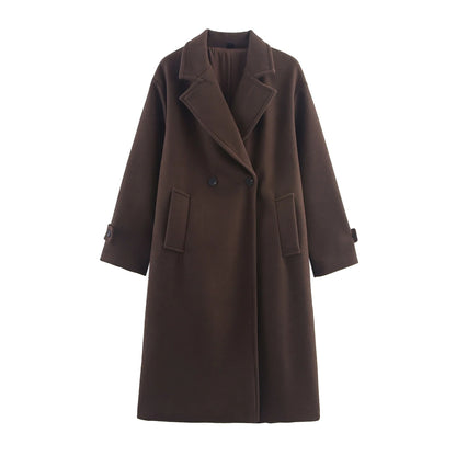 Women's Notched Long Coat