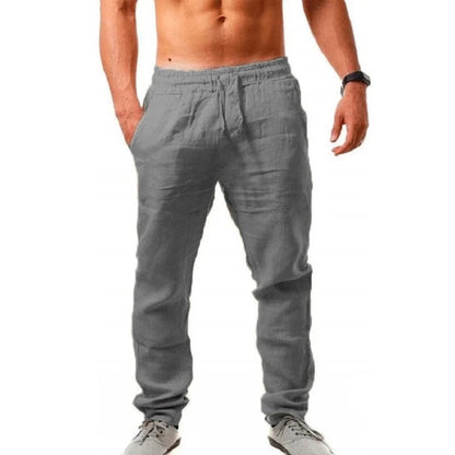 Men's Relaxed Linen-Blend Trousers