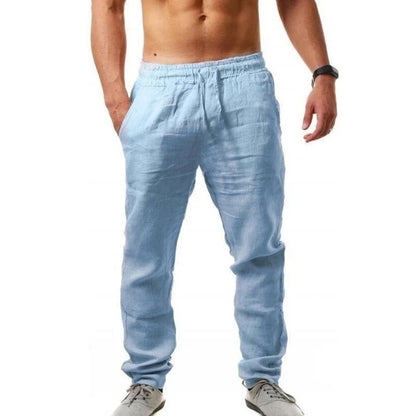Men's Relaxed Linen-Blend Trousers