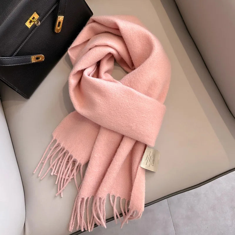 Unisex Narrow Wool Scarf
