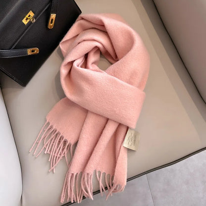 Unisex Narrow Wool Scarf