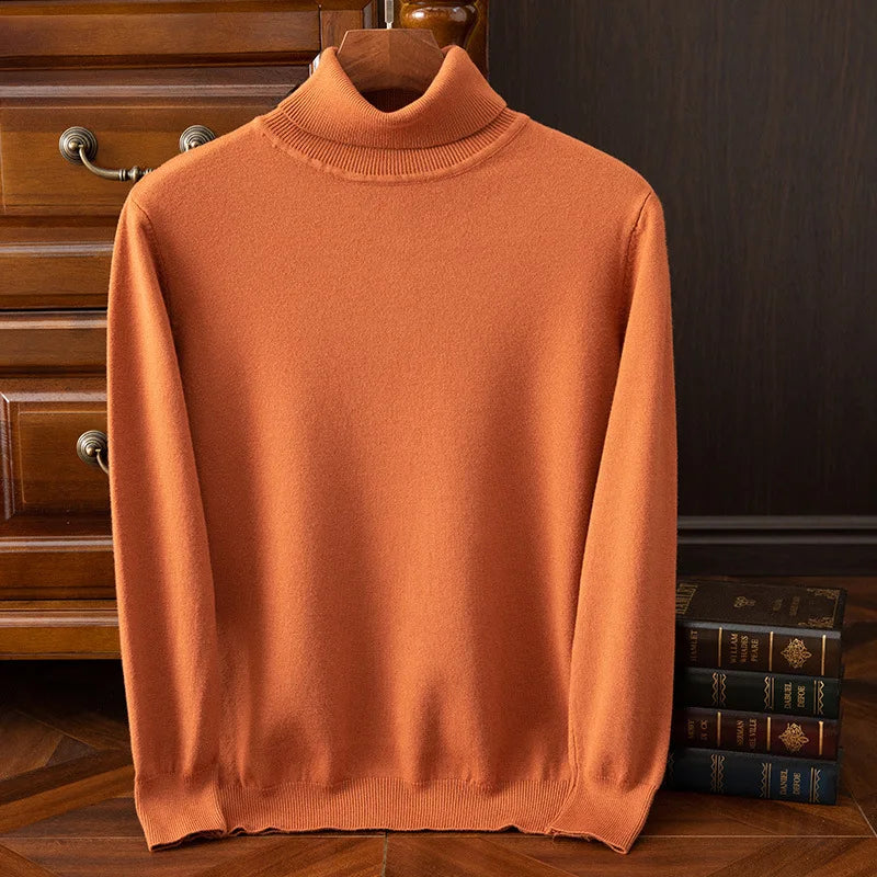 Men's Turtleneck Knit Sweater