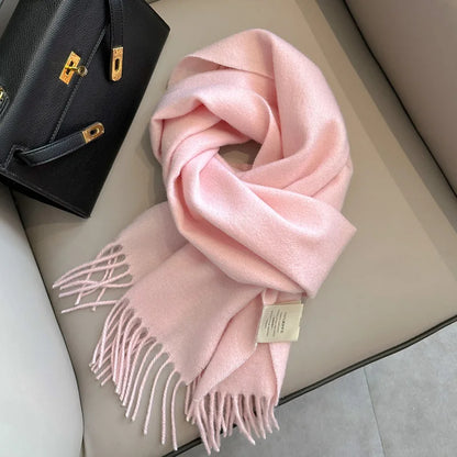 Unisex Narrow Wool Scarf