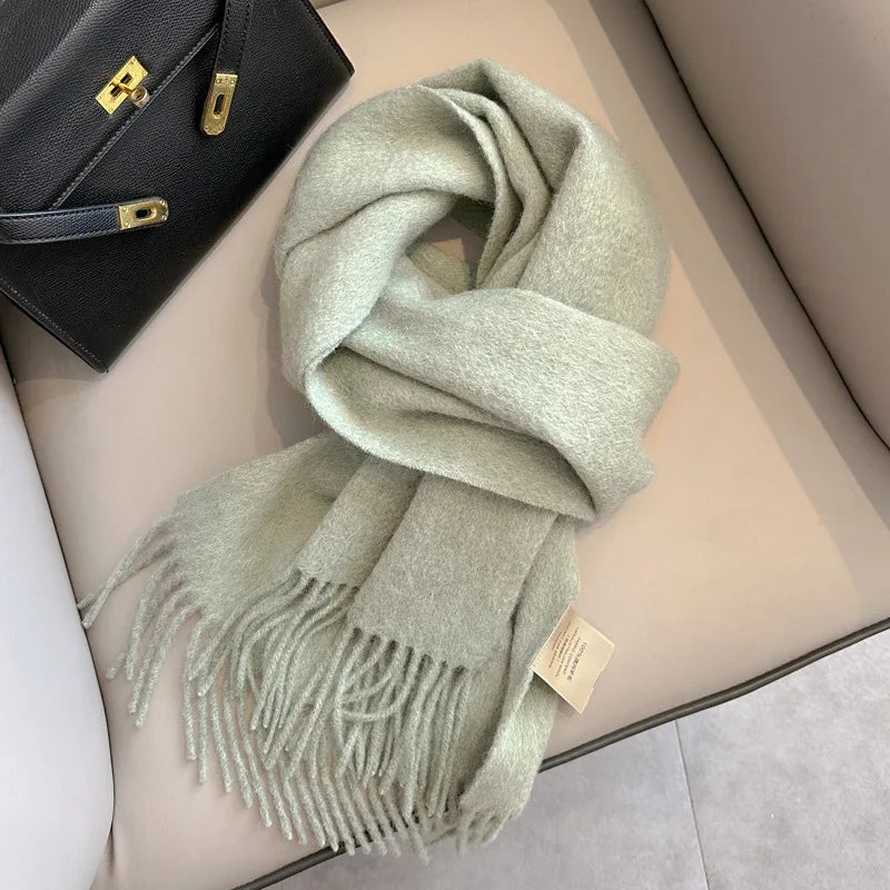 Unisex Narrow Wool Scarf