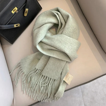 Unisex Narrow Wool Scarf