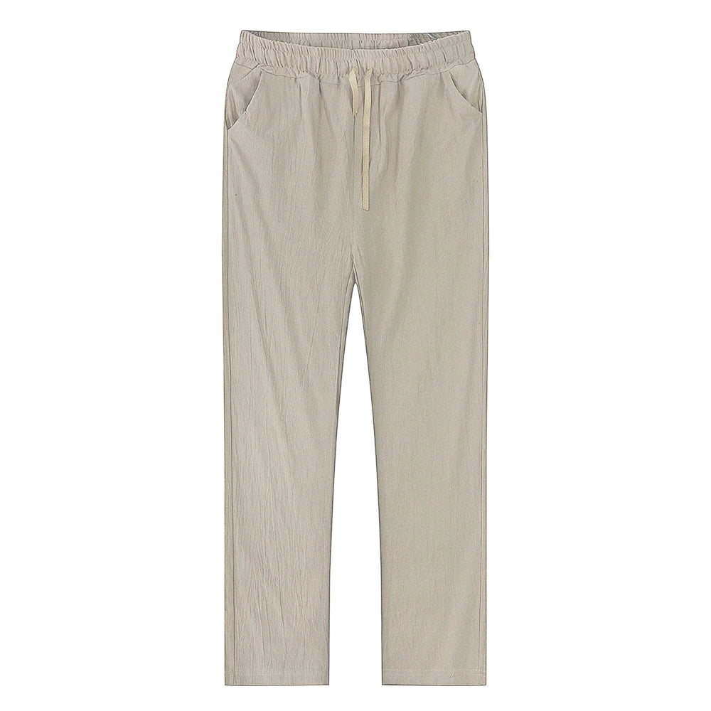 Men's Relaxed Linen-Blend Trousers