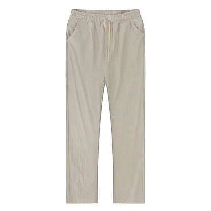 Men's Relaxed Linen-Blend Trousers