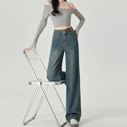 Women's High-Waist Wide-Leg Jeans