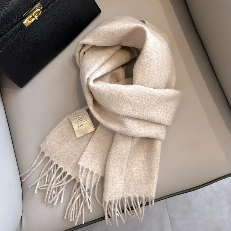 Unisex Narrow Wool Scarf