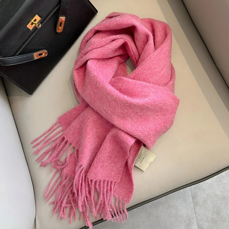Unisex Narrow Wool Scarf