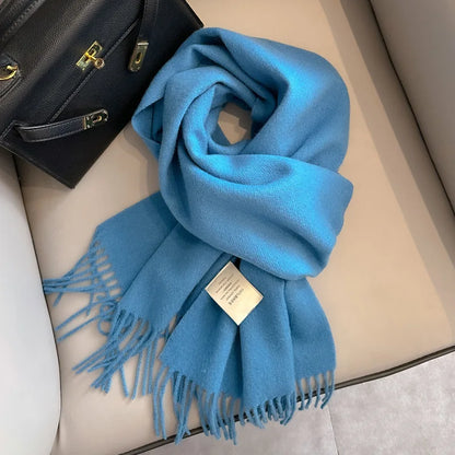Unisex Narrow Wool Scarf