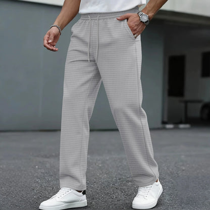Men's Drawstring Straight-Leg Trousers