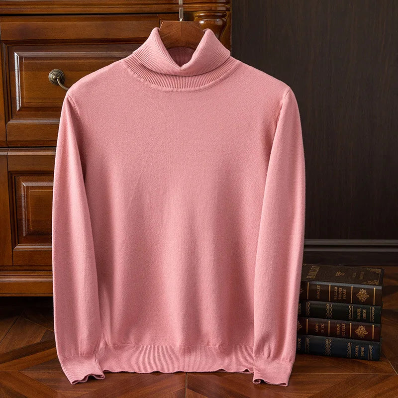 Men's Turtleneck Knit Sweater